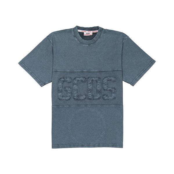  Mens Overdyed GCDS Logo Band Cotton T-Shirt CC22M13S113-02