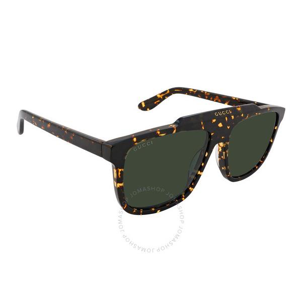 구찌 구찌 Gucci Green Square Mens Sunglasses GG1039S 002 58