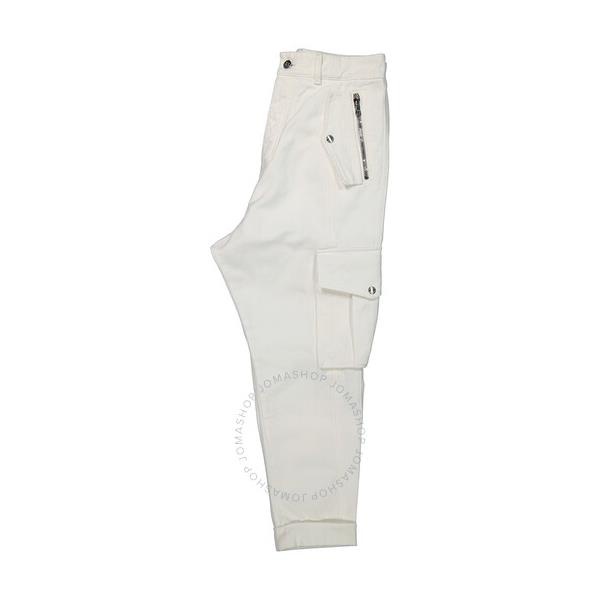 발망 발망 Balmain Mens White Cotton Cargo Pants XH0MH105DC10