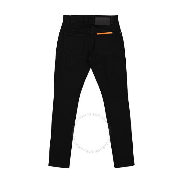 발망 발망 Balmain Mens Black Slim Cut Cotton Jeans XH1MG000DB59