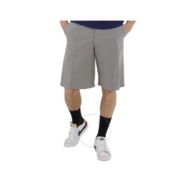 Kenzo Misty Grey Mid-rise Cotton Chino Shorts FB55SH2959DF-96