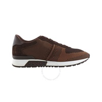 Tods Mens Dark Brown Leather and Mesh Running Sneakers XXM15A0S580RQ2S800