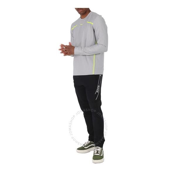 휴고보스 휴고 Hugo Boss Mens Logo Contrast-Stripe Regular-Fit Sweatshirt 50465692-059