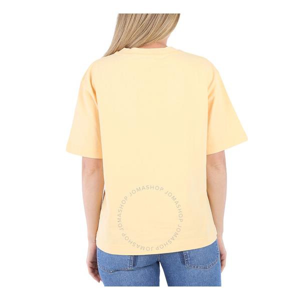 아크네스튜디오 아크네 스튜디오 Acne Studios Light Orange Logo Print T-Shirt AL0135 ORN