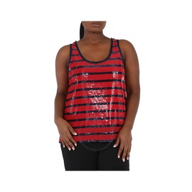 폴로 랄프 로렌 Polo Ralph Lauren Ladies Sequined Striped Tech Fabric Tank Top 211733042001