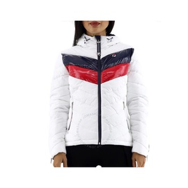 Open Box - FILA Ladies Color-block Hooded Jacket 682748 A50 WH