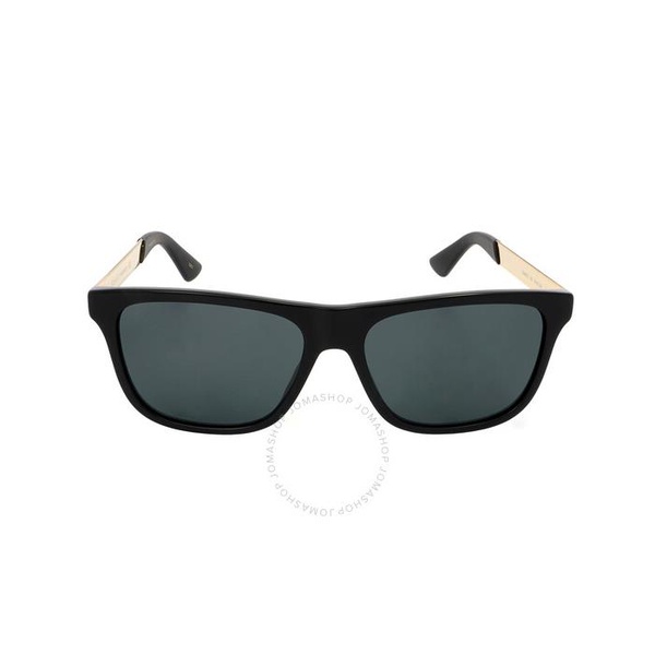 구찌 구찌 Gucci Grey Rectangular Mens Sunglasses GG0687S 001 57