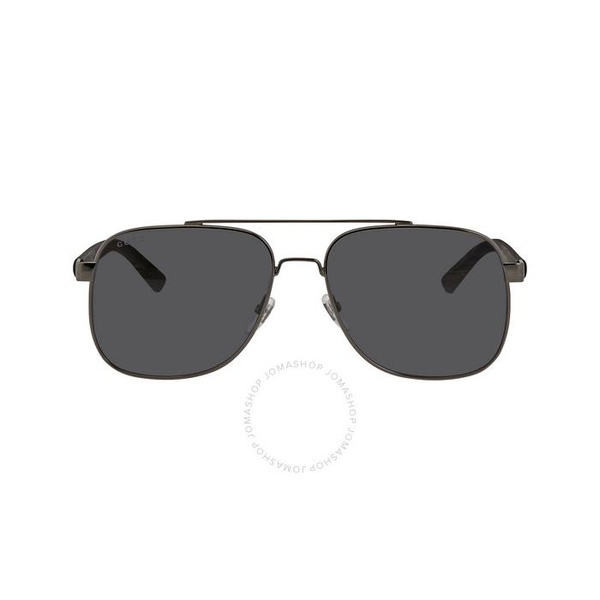 구찌 구찌 Gucci Grey Pilot Mens Sunglasses GG0422S 001 60