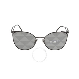 Prada Grey Pattern Silver Irregular Ladies Sunglasses PR 50ZS 1AB03T 59
