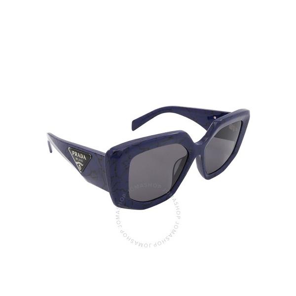 프라다 Prada Dark Grey Irregular Ladies Sunglasses PR 14ZSF 18D5Z1 52