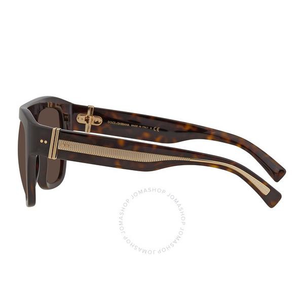 돌체앤가바나 돌체앤가바나 Dolce & Gabbana Dark Brown Square Ladies Sunglasses DG4398 502/73 54