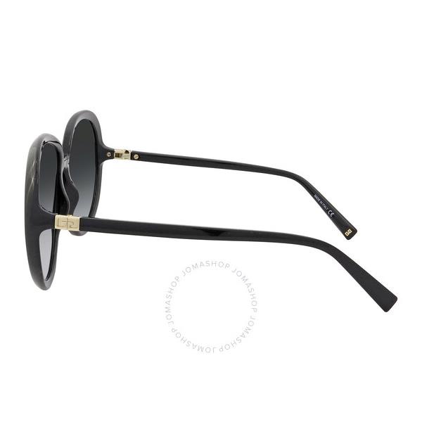지방시 지방시 Givenchy Dark Grey Gradient Round Ladies Sunglasses GV 7180/S 0807/9O 61