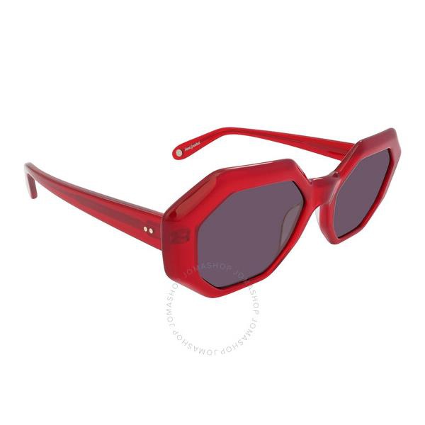  Garrett Leight Jaqueline Semi Flat Purple Geometric Ladies Sunglasses 2063 CHE/SFPU 50