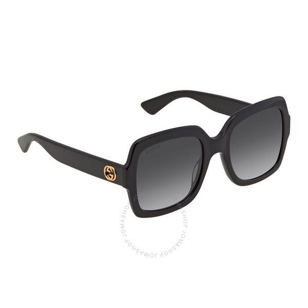구찌 구찌 Gucci Grey Square Ladies Sunglasses GG0036SN 001 54