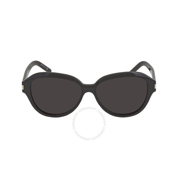 생로랑 생로랑 Saint Laurent Black Round Ladies Sunglasses SL 400 001 58