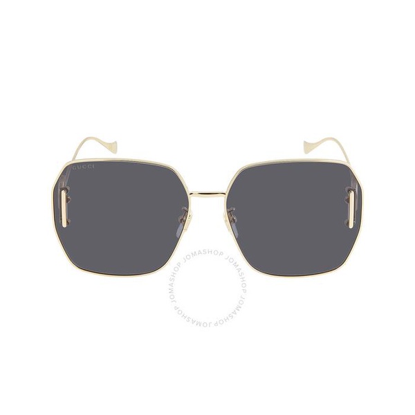 구찌 구찌 Gucci Grey Geometric Ladies Sunglasses GG1207SA 002 64