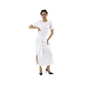 Each X Other Long T-Shirt Dress with Draping Detail SS19G11116-WHTE