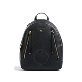 Michael Kors Ladies Brooklyn Medium Pebbled Leather Backpack - Black 30H1GBNB2L 001