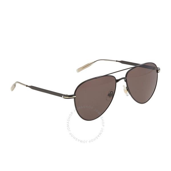  몽블랑 Grey Pilot Mens Sunglasses MB0235S 001 57