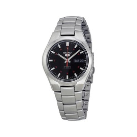 Seiko Series 5 Automatic Black Dial Stainless Steel Mens Watch SNK617