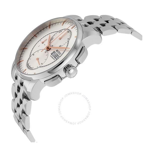  Mido Baroncelli Automatic Chronograph Silver Dial Stainless Steel Mens Watch M86074101