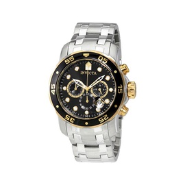 Invicta Pro Diver Chronograph Black Dial Stainless Steel Mens Watch 80039