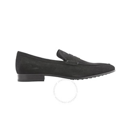Tods Mens Black Suede Penny Loafers XXM0TA000100P0B999