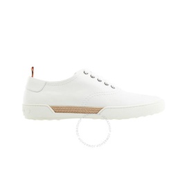 Tods Mens White Allacciato Gomma Leather Sneakers XXM48B0CQ20JUSB001