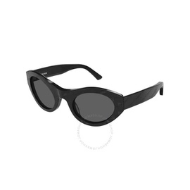 발렌시아가 Balenciaga Grey Oval Unisex Sunglasses BB0250S 001 52