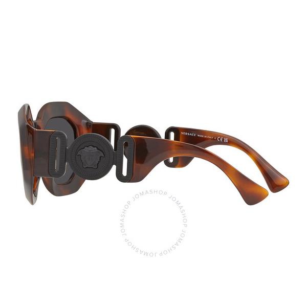 베르사체 베르사체 Versace Dark Grey Irregular Ladies Sunglasses VE4424U 521787 56