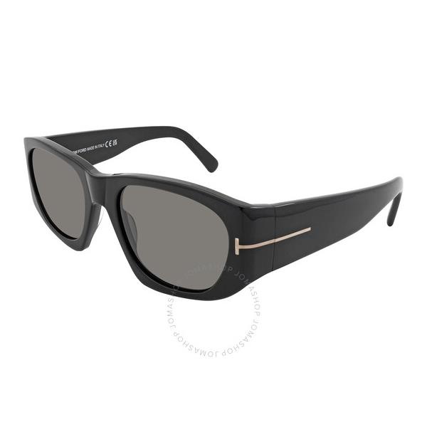 톰포드 톰포드 Tom Ford Cyrille Grey Geometric Mens Sunglasses FT0987 01A 53