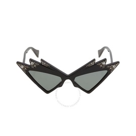 구찌 Gucci Grey Cat Eye Ladies Sunglasses GG1371S 003 53