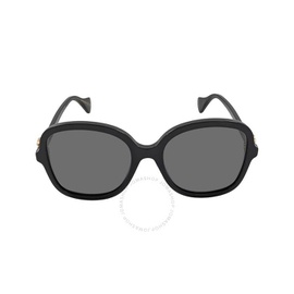 구찌 Gucci Polarized Grey Butterfly Ladies Sunglasses GG1178S 001 56