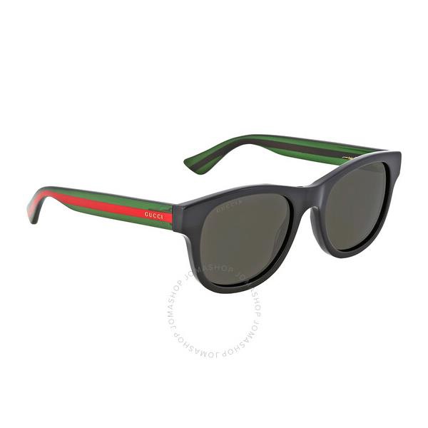 구찌 구찌 Gucci Polarized Grey Square Mens Sunglasses GG0003S 006 52 GG0003SN 006 52