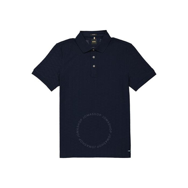 휴고보스 휴고 Hugo Boss Mens Dark Blue Mercerized Cotton Slim-Fit Polo Shirt 50473531-404