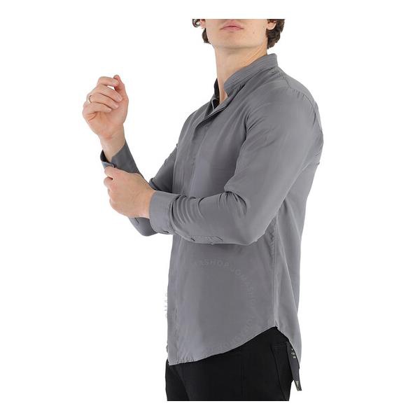  Emporio Armani Mens Mandarin-Collar Silk Shirt H31C92-C118C-620