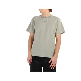 Gcds Mens Military Green Overdyed Logo Regular T-Shirt CC94M130134-60