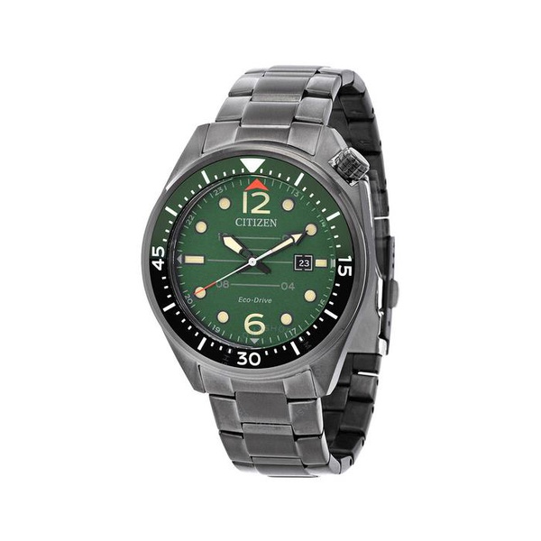  Citizen Eco-Drive Green Dial Mens Watch AW1717-81X