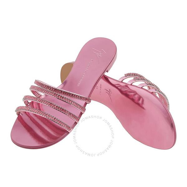  쥬세페 자노티 Giuseppe Zanotti Ladies Iride Crystal Flat Sandals E200003/003