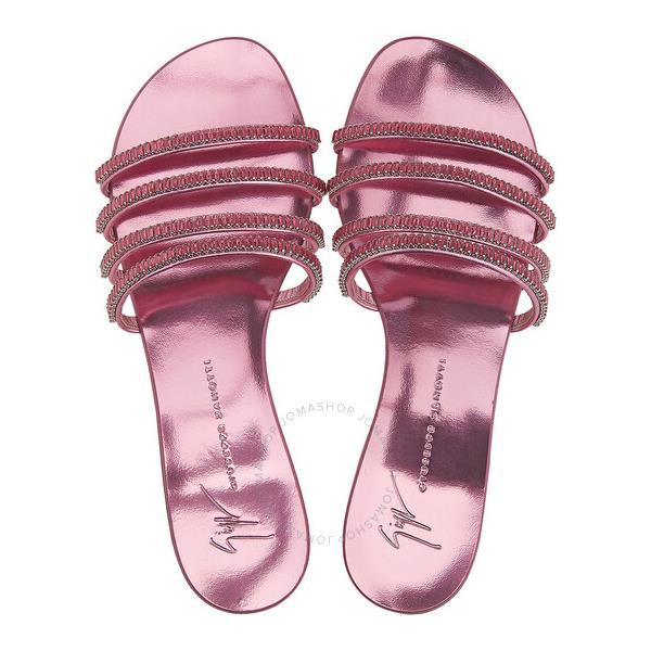  쥬세페 자노티 Giuseppe Zanotti Ladies Iride Crystal Flat Sandals E200003/003