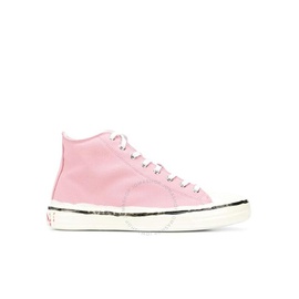마르니 Marni Ladies Pink Cotton Canvas High-top Sneakers SNZW006602 P2957 ZM022