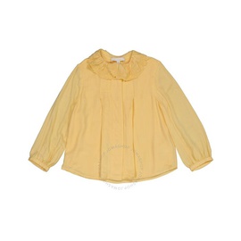 Chloe Kids Girls Straw Yellow Shirts With Ruffle Collar C15D02-509