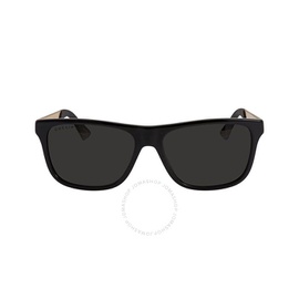구찌 Gucci Polarized Grey Rectangular Mens Sunglasses GG0687S 002 57