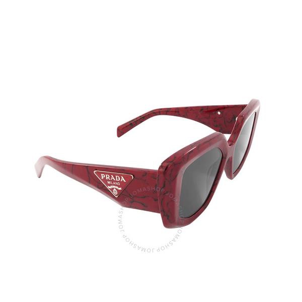 프라다 Prada Dark Grey Irregular Ladies Sunglasses PR 14ZS 15D5S0 50