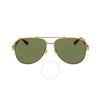구찌 Gucci Green Pilot Mens Sunglasses GG0528S 009 63