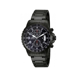 Invicta Specialty Chronograph Black Dial Black Ion-plated Mens Watch 13787