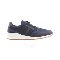 Tods Mens Navy Blue Leather And Fabric Sneakers XXM69A0AS20KSFTY66