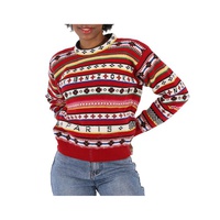 Kenzo Fairisle Intarsia Striped Wool And Cotton Sweater FC62PU3173CH-21