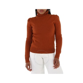 Chloe Ladies Cognac Brown Turtleneck Cashmere Sweater CHC22SMP05500246