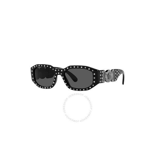 베르사체 베르사체 Versace Dark Grey Geometric Mens Sunglasses VE4361 539887 53